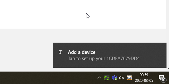 Bluetooth “Add a device” notification every minute on Windows 10 663fd946-c1c2-42e3-9b7e-2210c163893f?upload=true.png
