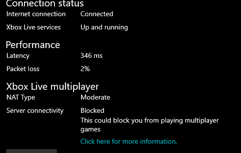 I have not been able to connect to any sort of multiplayer servers and keep losing by... 66895d1652992978t-xbox-live-multiplayer-server-connectivity-blocked-screenshot-2022-05-19-224224.png