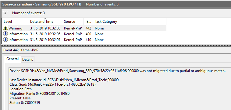 Samsung SSD 970 EVO not migrated after Win10 May 2019 update 669049ae-66d6-4382-9791-2bf342d9ec55?upload=true.png
