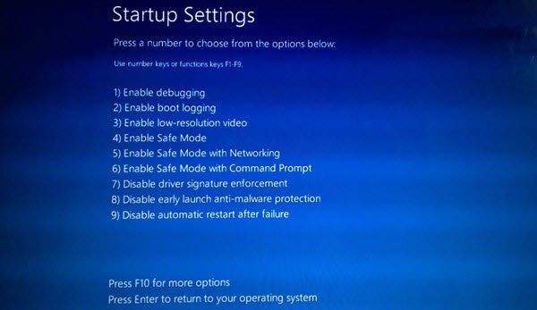 Startup Settings screen no longer loads after restart Windows 10 1909 66d44193-71ce-4560-a291-26fc3d92f02f?upload=true.jpg