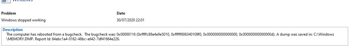 LiveKernelEventError 141, BlueScreen 116 and Windows stopped working. 66e3265c-bb87-4ca8-90f0-5cef1938431c?upload=true.jpg