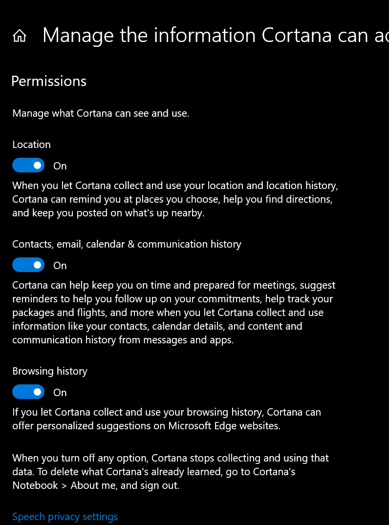 Cortana will not access my calendar? 6740ec1b-3fec-4b26-98e8-01e7537741d9?upload=true.png