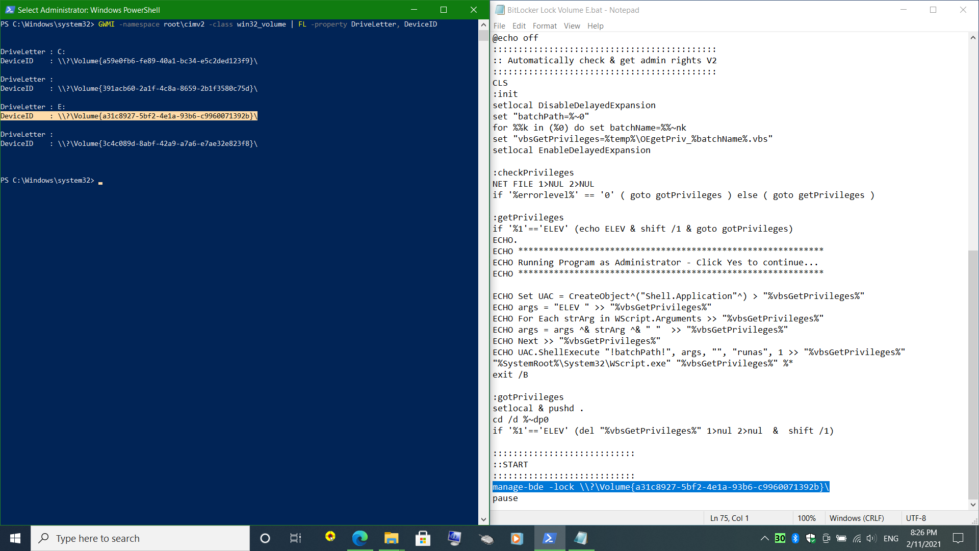 Does a DeviceID/GUID for a partition change after Windows reinstall or is it unique/static? 676667b7-32a1-43c6-a92a-143f13b53651?upload=true.png