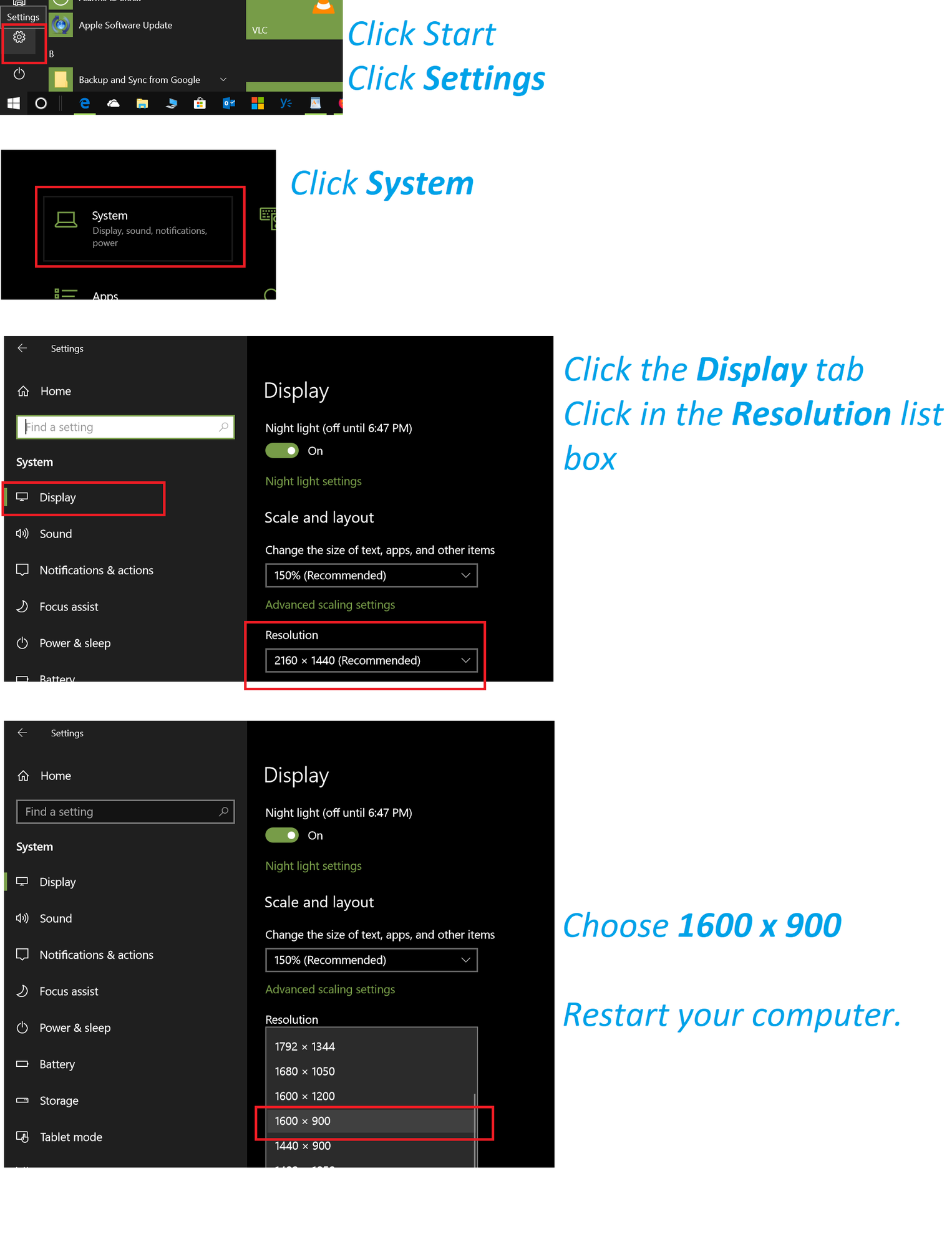 Can someone help me? The screen is zoomed in, magnifier is on 100% and the resolution is on... 6779645b-ec9e-42b8-bffd-f0198bfa0ffd?upload=true.png