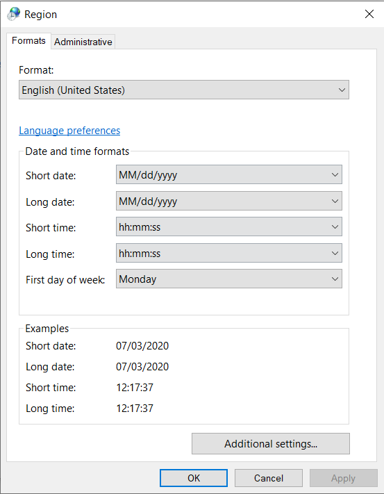 I need to set date format , one software throws error message as given in case 68732d1b-ba2f-4c95-9e5e-57d67f845f31?upload=true.png