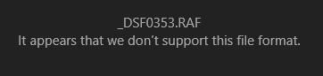 Can I preview RAF. files with "Photos" Windows 10 app ? If so, how ? 68e2524e-6b23-4783-9124-ae0cc0f4a58f?upload=true.png