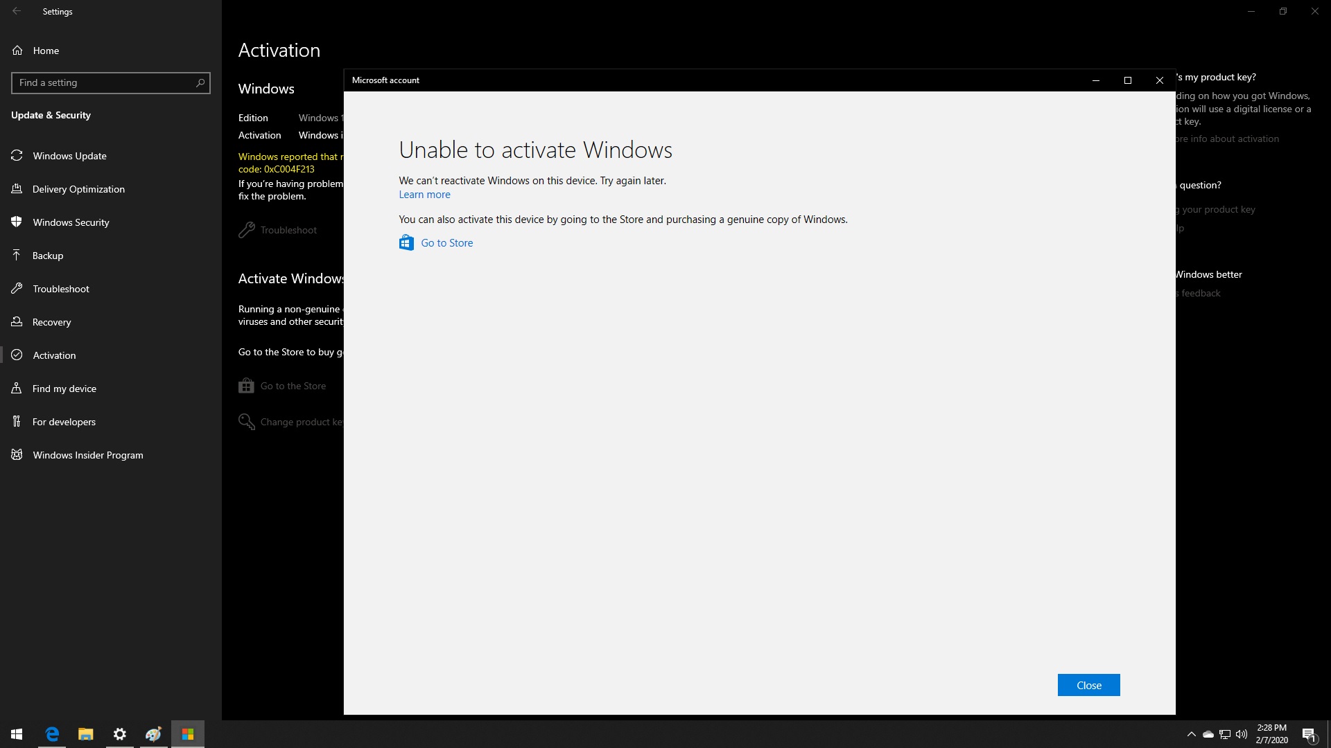Windows 10 don't activate after replacing HDD with SSD. Win10 is activated when HDD is... 69432143-b68c-43b6-848a-df3a703a1829?upload=true.jpg