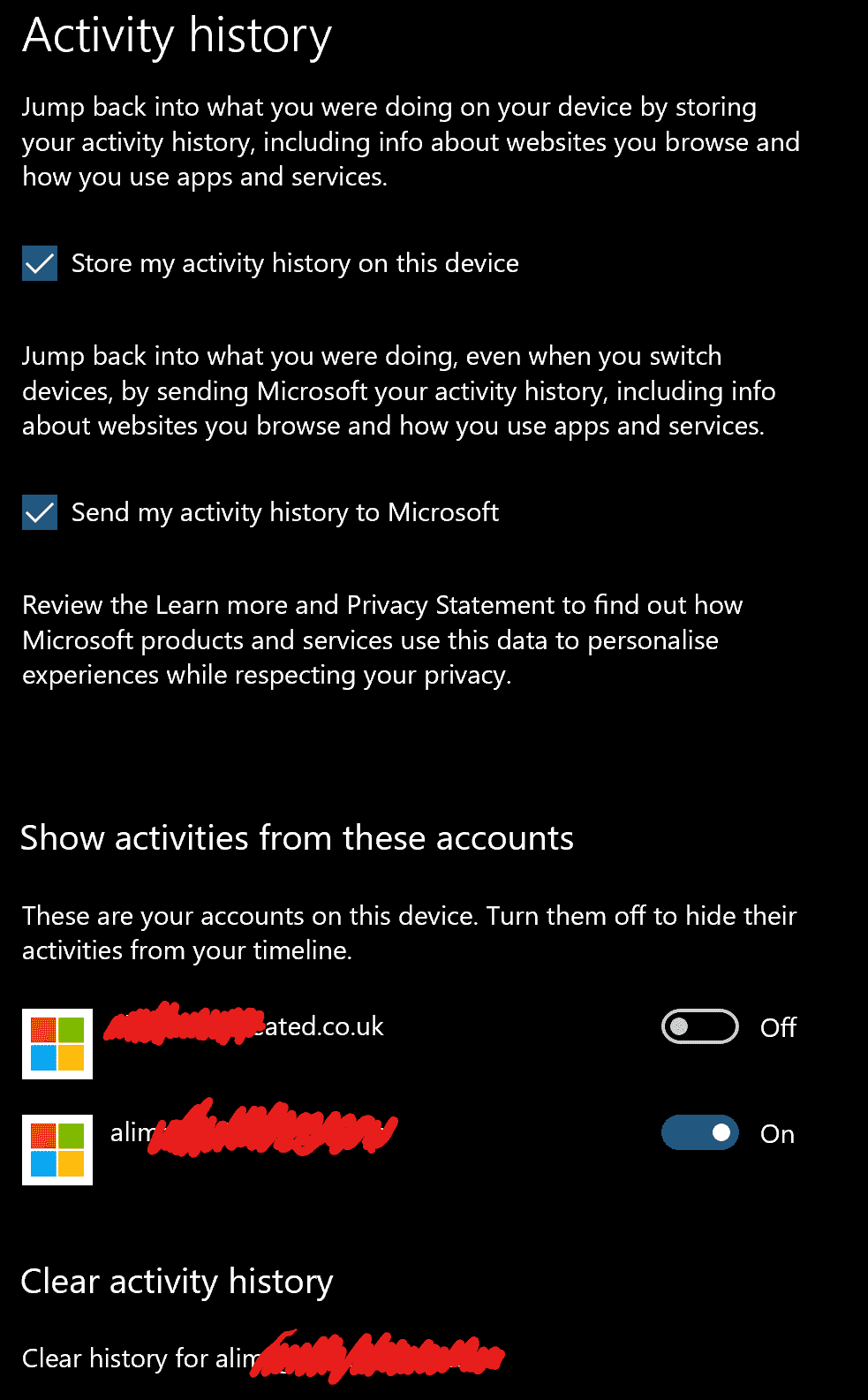 Windows 10 Update 1809 - Syncing of Timeline no longer working and Cloud Clipboard doesn't... 6944916f-b419-4f3f-a4b9-ddad3eca7622?upload=true.png