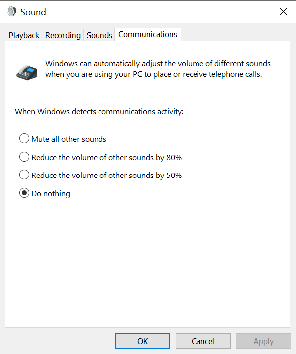 Change Sound Communication Setting using Group Policy Editor 695878a8-9691-48d6-9dfa-9774e8709261?upload=true.png