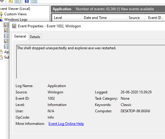 Explorer stops and restarts in Windows 11 - "The shell stopped unexpectedly and... 6992668d-f727-4048-9d88-b9a193224d2f?upload=true.png