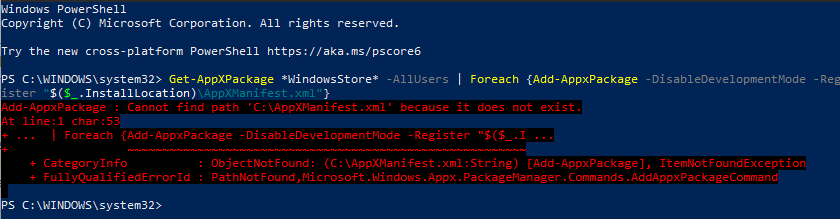 How to reinstall MS Store? 69cf0f9a-84ca-4a98-a177-a230887c1937?upload=true.png