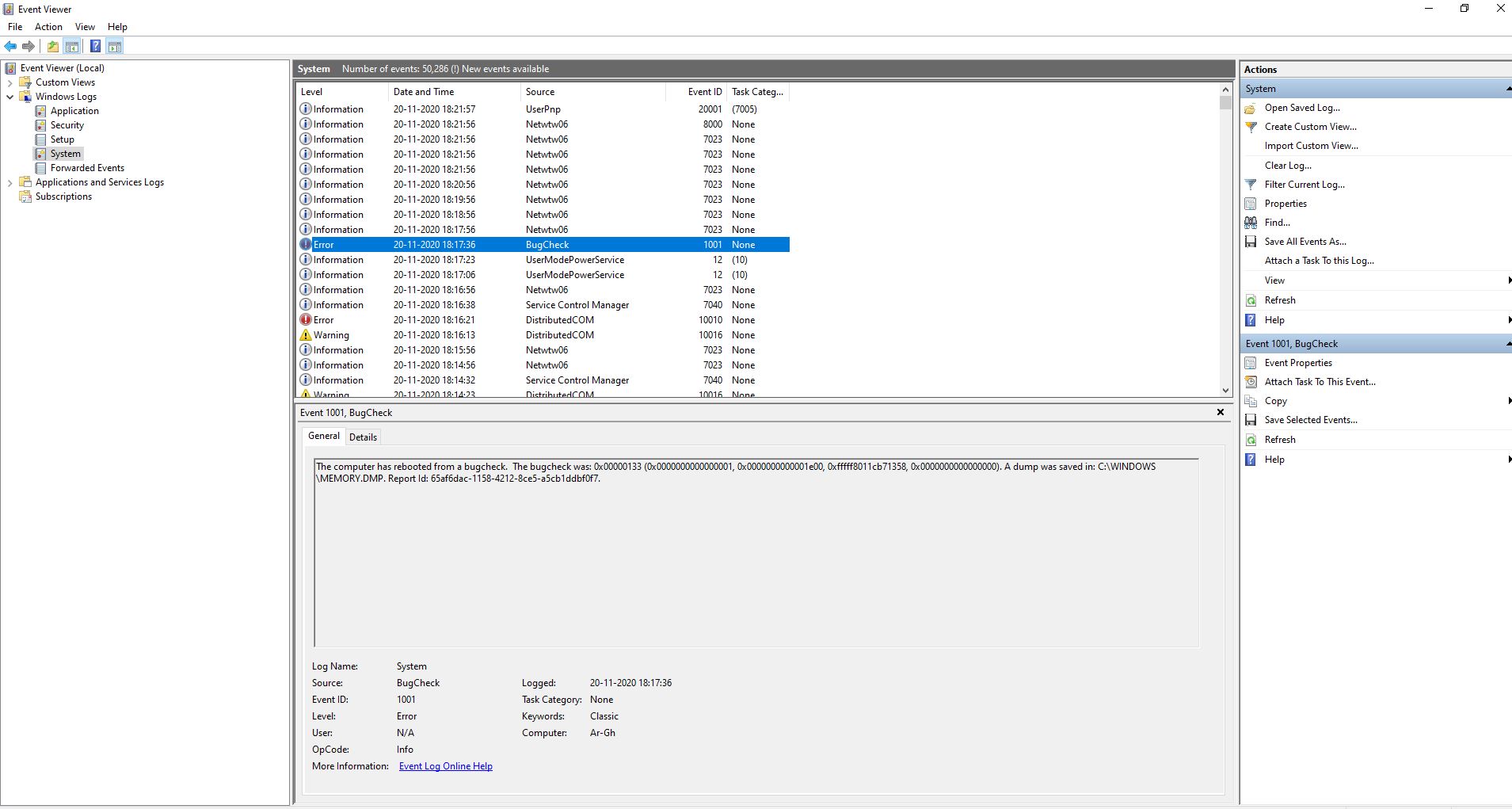 BSOD when I was watching a YouTube video DPC WATCHDOG VIOLATION 69d2ceec-13f3-4b86-b48c-e76bc62b9299?upload=true.jpg