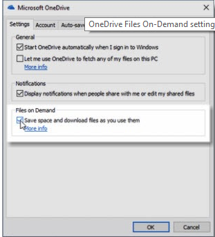 Turning on "Files on Demand" in OneDrive 69da0fef-d948-404f-8bfb-33d7798249f0?upload=true.png
