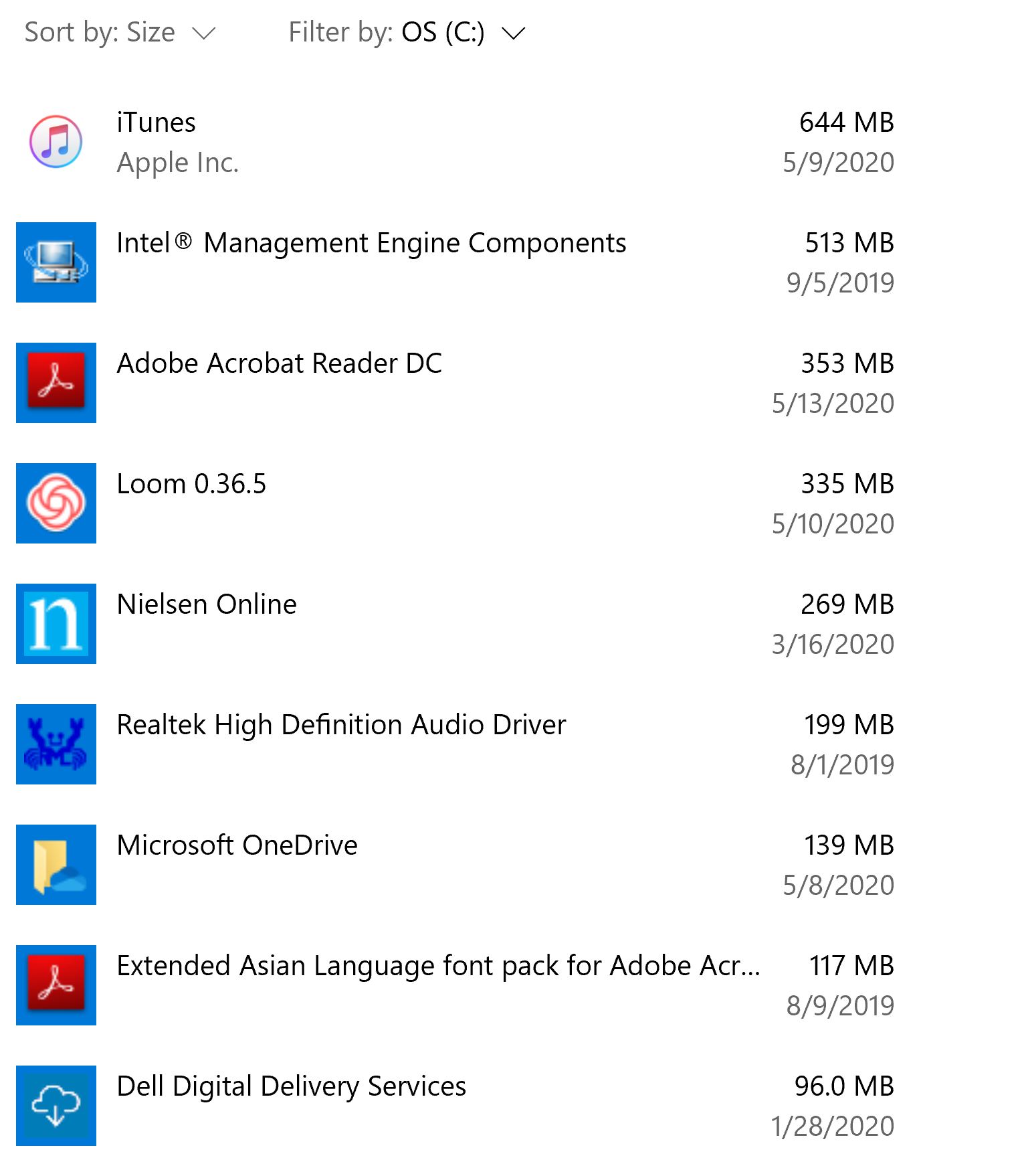 Apps & Features Taking Up Disk Storage - Can't find where the storage is coming from 69e6d6f9-3e85-4e1d-9e20-01fc7d239c90?upload=true.jpg