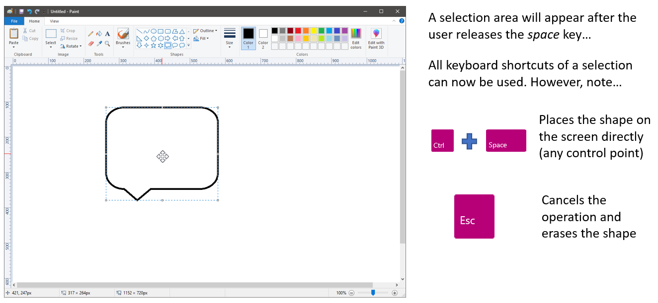 New Microsoft Paint Accessibility Features in Windows 10 version 1903 6_ShapeControls.png