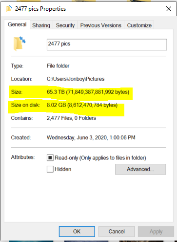 Files sizes for photos and videos showing as much larger than actual. Can't open/transfer. 6a157a46-b01f-45c5-982b-3a2e6b63b774?upload=true.png