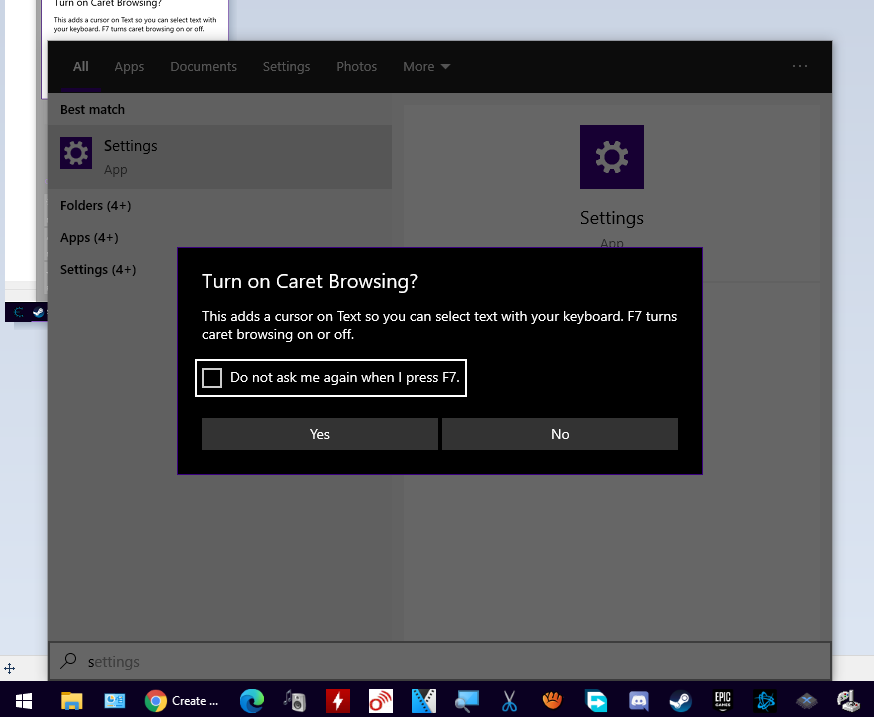 Caret Browsing popup on EVERY Windows 10 UI when F7 is pressed 6ab16246-d47e-4848-8307-795e4f1b3a36?upload=true.png