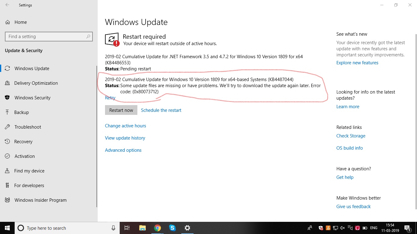 I have some problem in windows update for issue Plz help this error 6b037709-7558-4b20-9615-907b03438753?upload=true.jpg