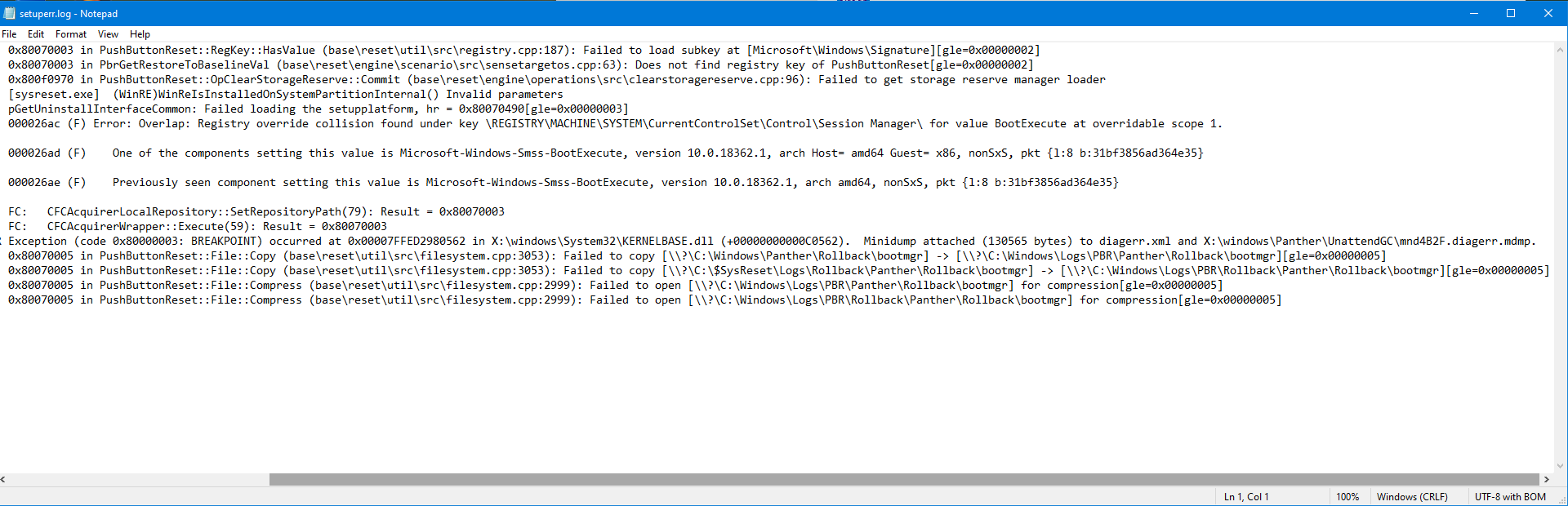 Resetting PC fails with errors 6c0f971d-4f6e-4772-aeea-c1392d5597b4?upload=true.png