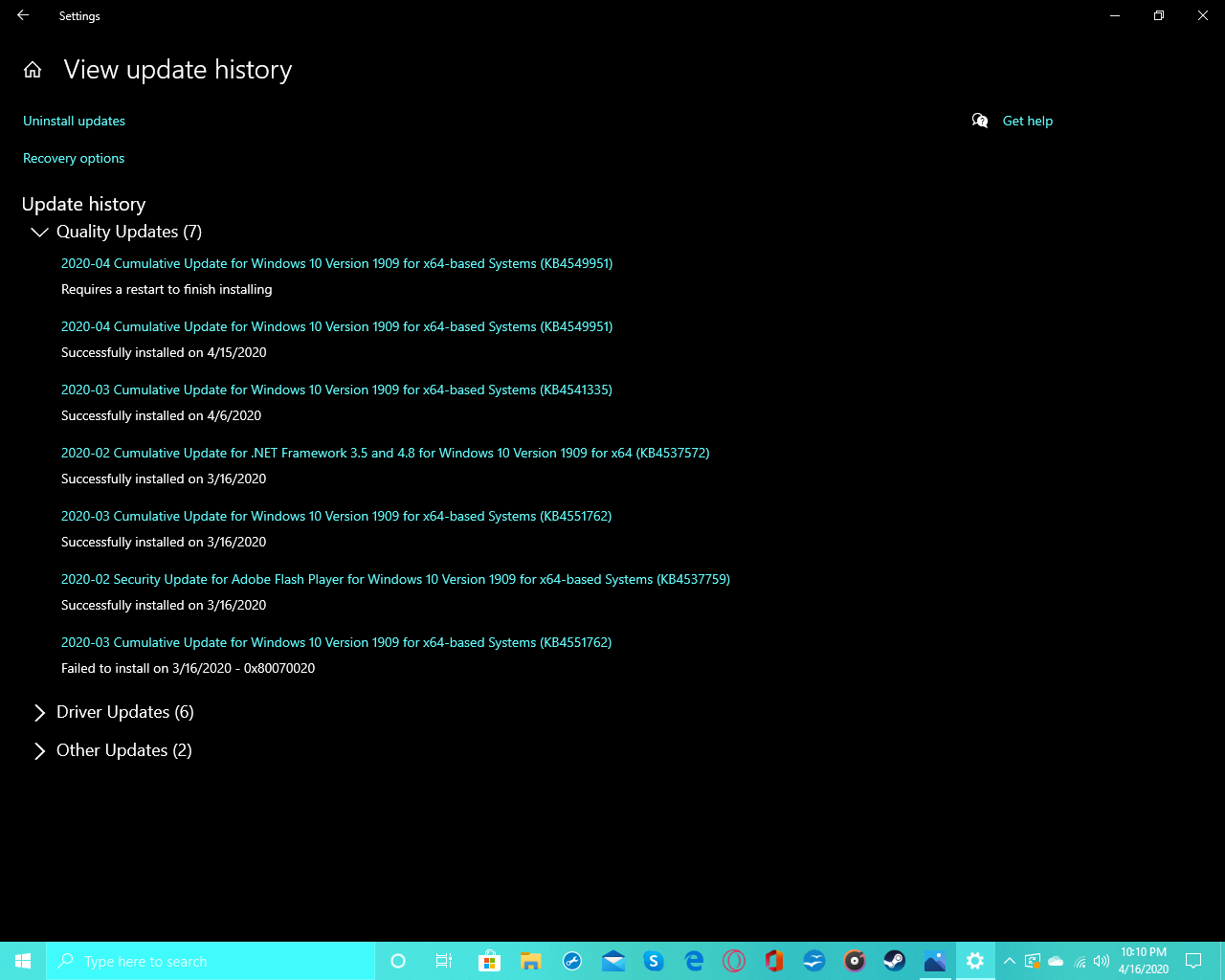 Windows asked me to install an update I'd installed already? 6c193fd6-c583-4a81-9095-73526b4a2240?upload=true.png