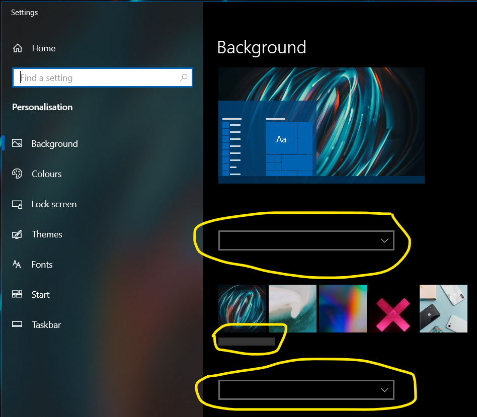 Settings app crashing and not showing drop down items in the lists. 6c7c3134-3e57-4837-a036-e1f4ff880771?upload=true.png