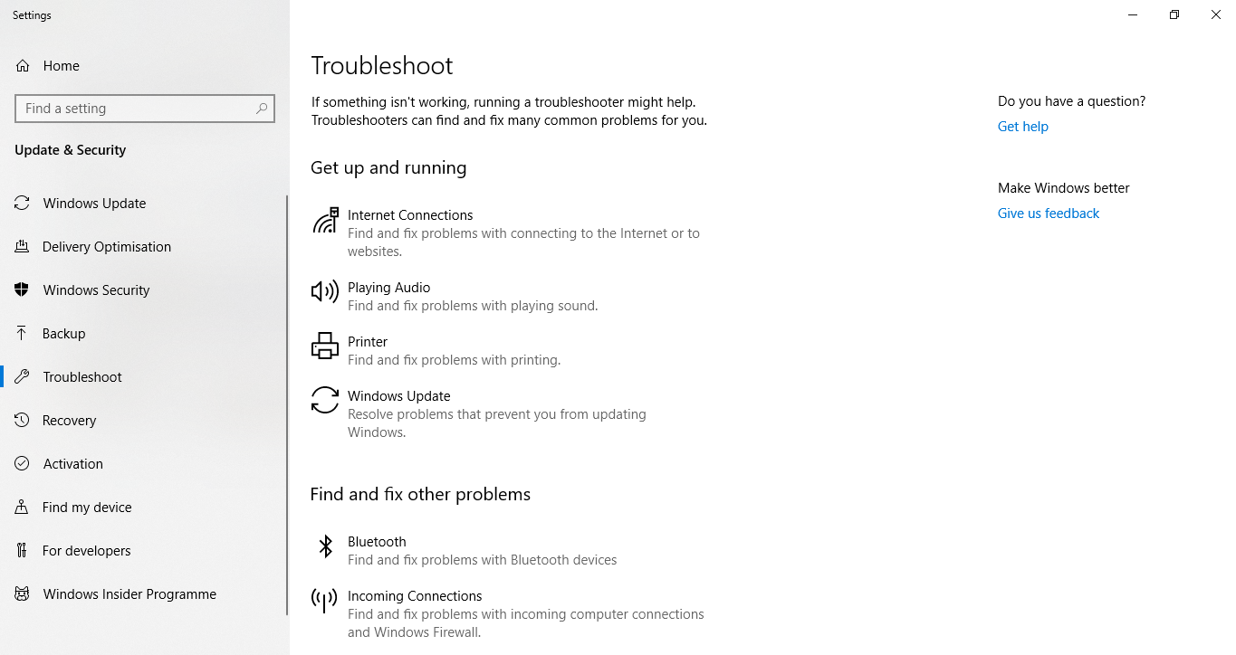 A2A: Hardware and devices troubleshooter missing in windows 10 6c88a4bb-d753-4583-9dad-47fe539597e0?upload=true.png