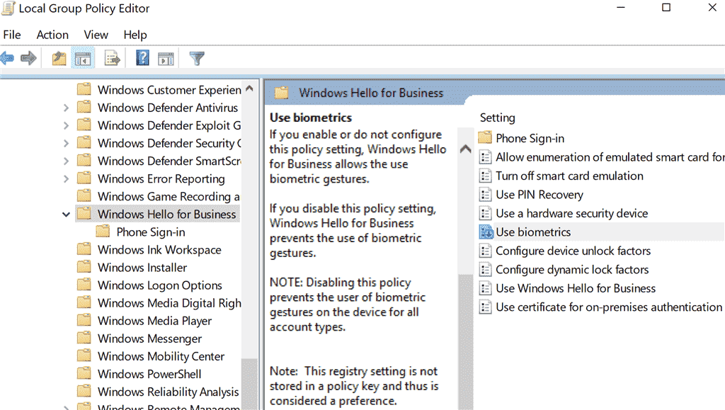 Biometric - Window Hello (FingerPrint/Facial), Not showing main login 6d1c9a43-853a-41b6-b360-cbf7868ea33d.png