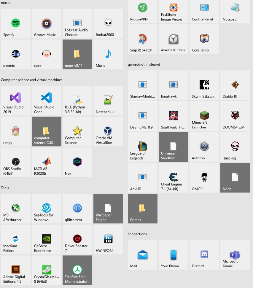 Windows 10 Start Menu Tiles have Lighter Coloured Tiles, Inconsistent Shaded Tiles. 6d56b0c7-3768-48e4-b84b-fa11bf36266a?upload=true.jpg