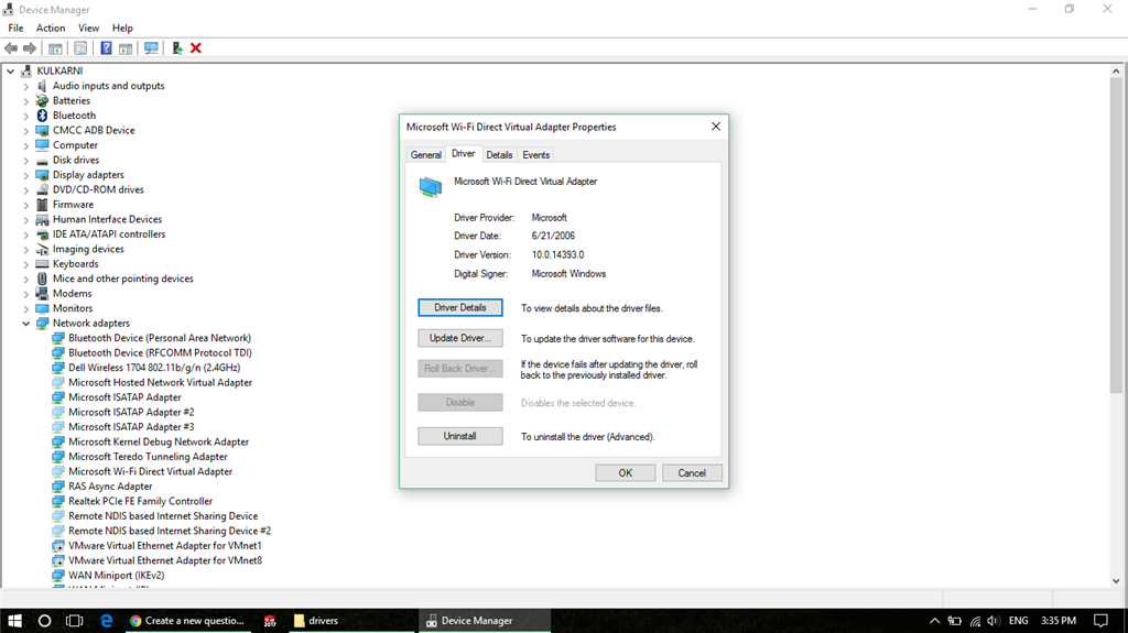 Unable to get 5G Internet When Microsoft WiFi Direct Virtual Adapter is Enabled. When... 6daabf00-136a-4f16-bdda-35b012a5c0b5.png