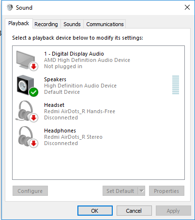 Bluetooth says connected but Playback device says disconnected 6e3791df-c8a8-4d5b-93e9-b29449fea16f?upload=true.png