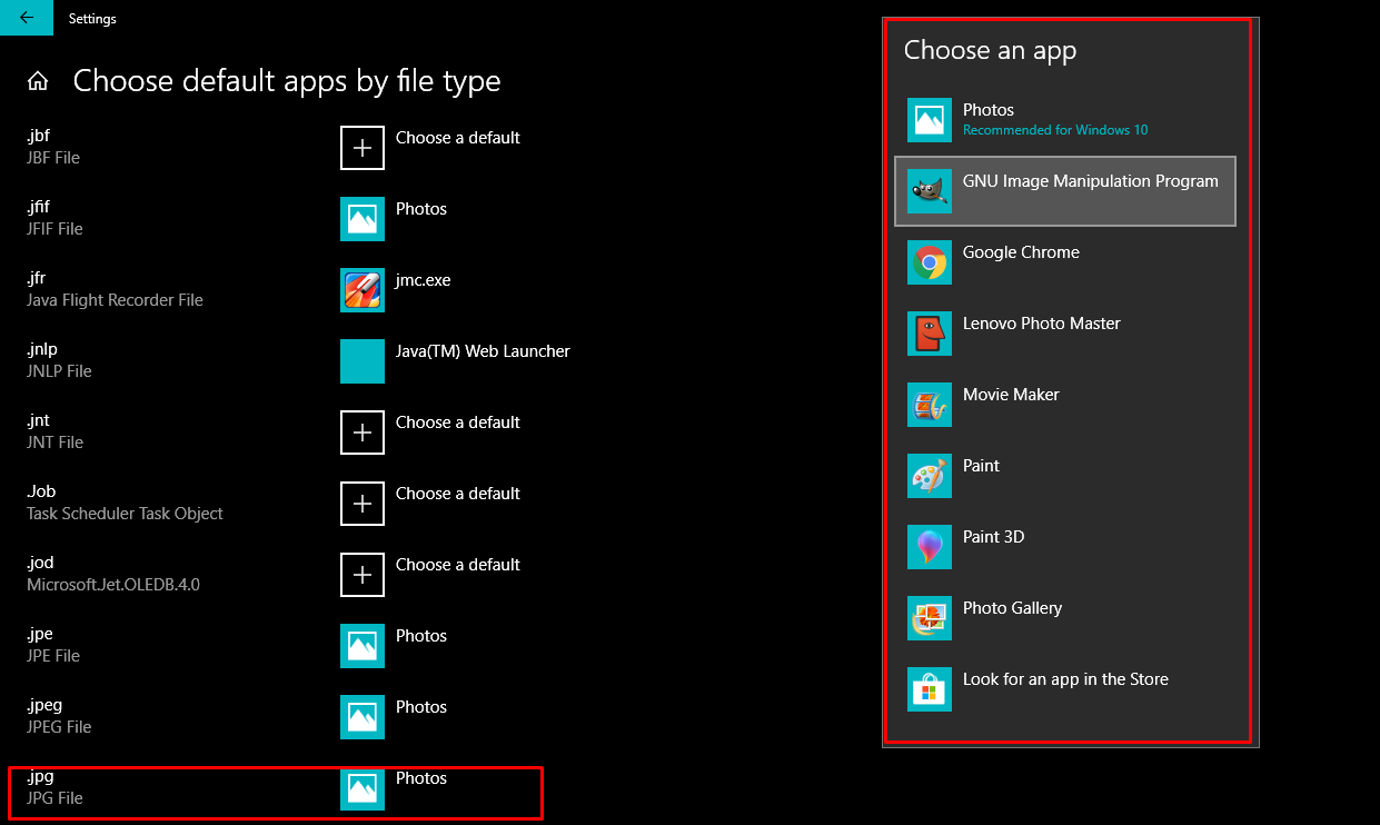 Can't select GIMP as .jpg default 6eb78469-0f9e-4b42-90fd-7165b6872cab?upload=true.png