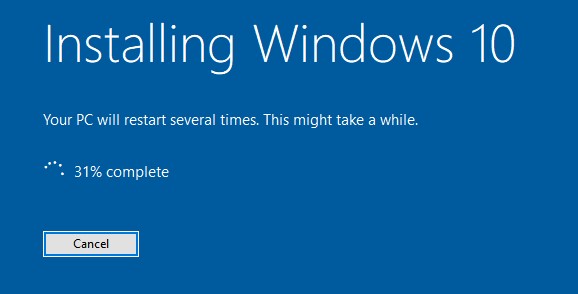 While upgrading to Windows 10 version 1903 installation stucks at 31% 6ef36553-0902-411a-86fe-2cd8ac83e88c?upload=true.jpg