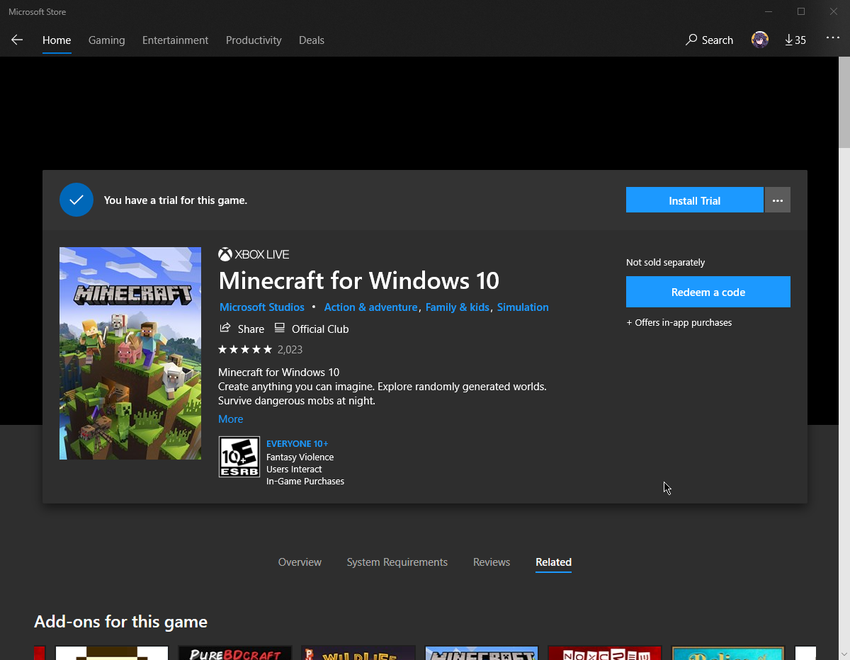 Cannot download Miencraft for Windows 10 6f0922a7-e095-485e-bf3f-51d8b20f3fe7?upload=true.png