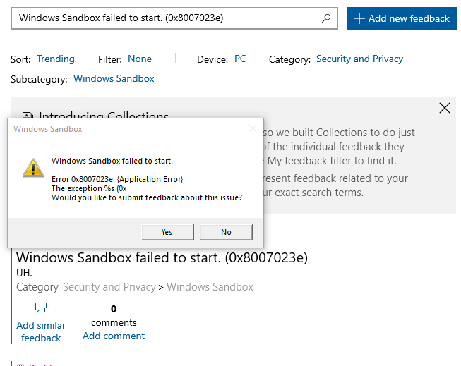 I tried multiple method but cannot get Windows sandbox to work 6f1ac546-2be8-4b0b-8ae8-590ddcaa4445?upload=true.png