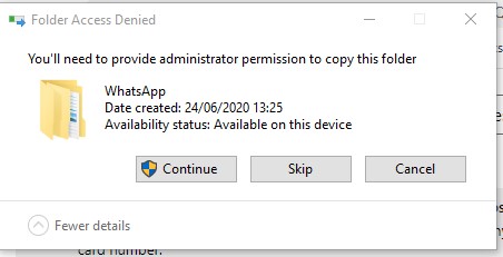 Windows 10 demands admin password to delete folder from desktop, then still refuses when... 6f4643df-4c7b-4ff0-a38e-6663339bf99f?upload=true.jpg