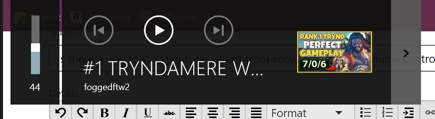 Is there a way to stop youtube videos from showing up in my volume control? 6f476e01-bf66-4e7e-8db6-fa69dbda3b42?upload=true.png