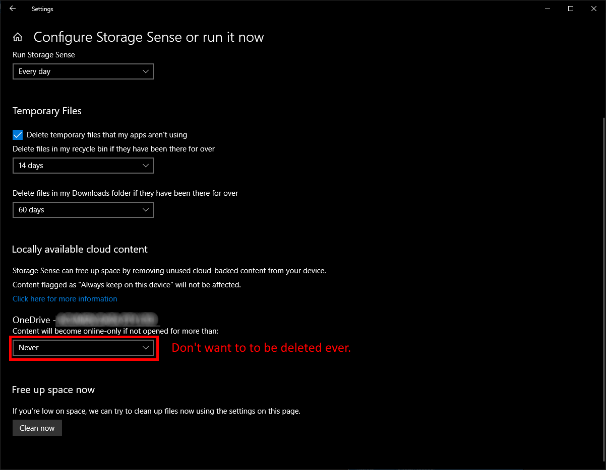 How to configure storage sense so that it doesn't delete unused cloud-backed content on my... 6f95d433-8d2c-4230-9a4b-5af0824d2e03?upload=true.png
