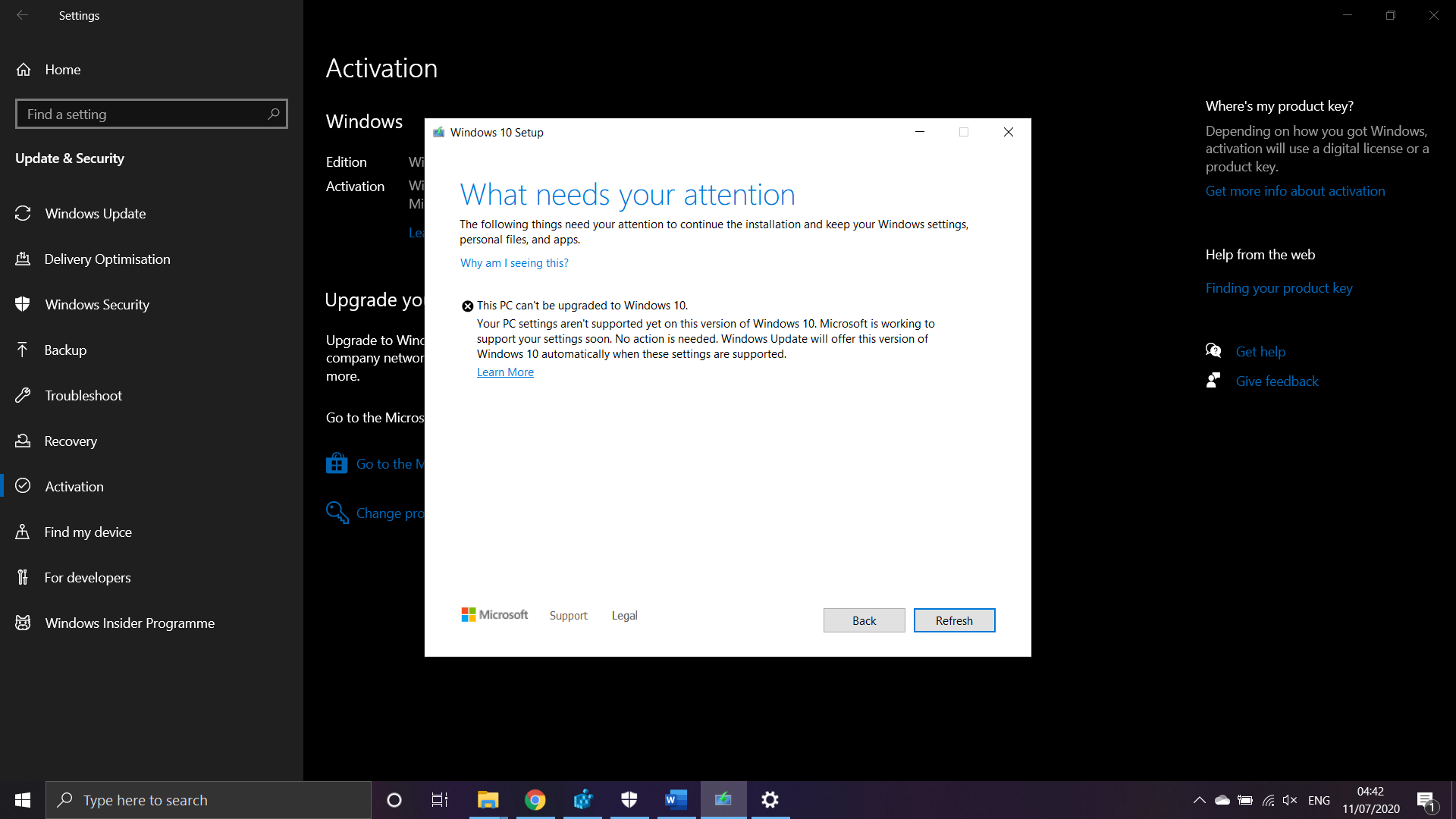 Missing Windows security and attempted repair install. 6f9e69d3-31bf-4806-83b4-167444d3524c?upload=true.png