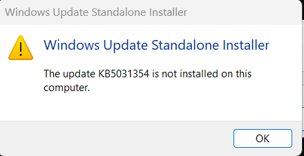 22H2 Update Failed - KB5031354 6V3UUD460QKPEqOyNy3spzhToo8fxLc4kRATozfiZDGNcS8Bo0mh3mfaVPL%2FWF5gWq8UmPHJaWhuwPyCggswgSHDr74%3D.png