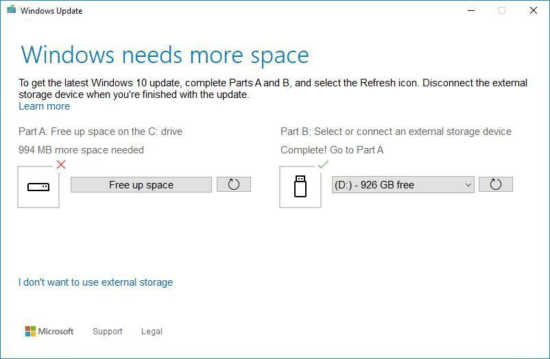 No "Continue Button" for External Storage 7110c0c7-17ff-49e7-97d7-f85663abb49a?upload=true.jpg