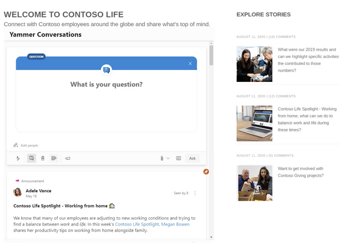 What is new for Yammer at Microsoft Ignite 2020 716x501?v=1.png