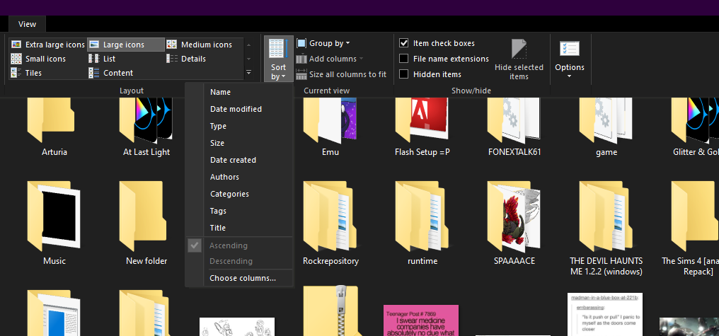File Explorer Downloads Folder Won't Keep Sorting Layout. 72789150-c75f-46f5-b119-cef7981cca9e?upload=true.png