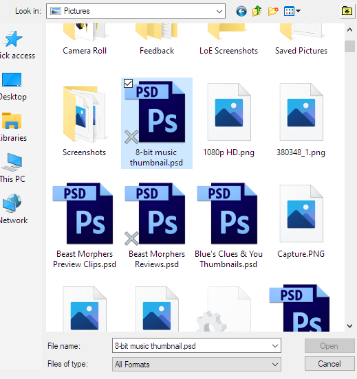 Can't open Photoshop CS6 ".PSD" file, "Open" Button is greyed out in the open menu for... 72b65fec-f01f-4cd4-afec-f9313bb4763e?upload=true.png