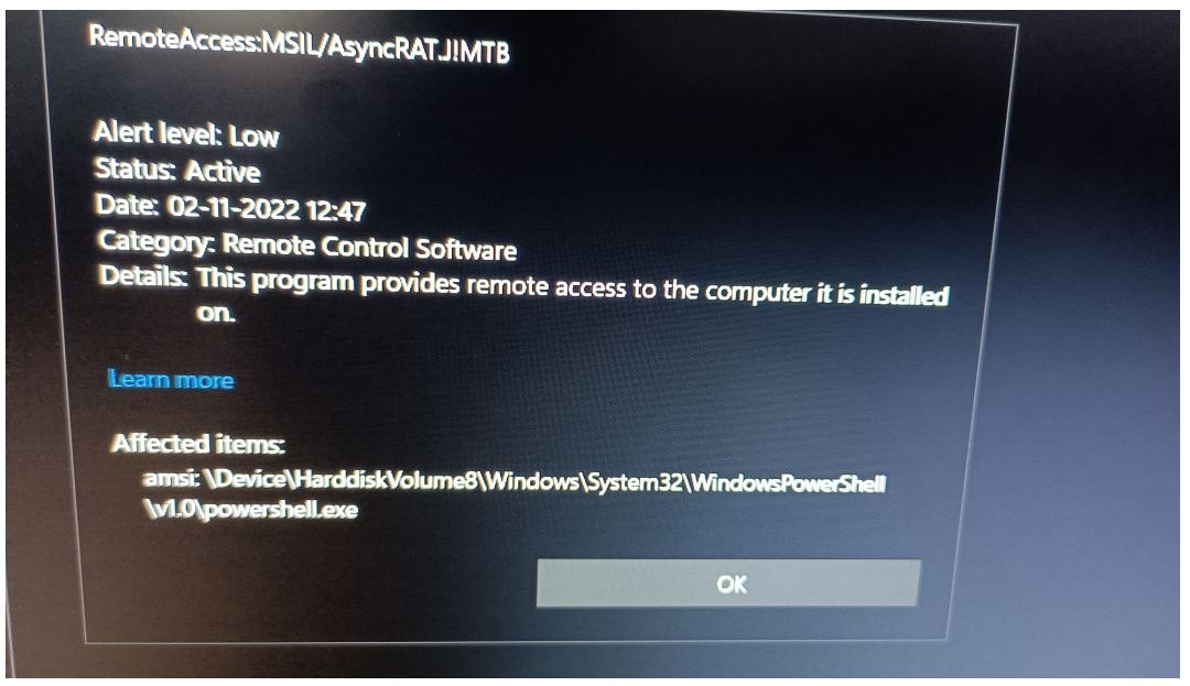 How do i remove "Exploit:MacOS/DirtyCow.C!MTB" threat? 72bc25db-34f4-4b13-bdb7-3666808b59e5?upload=true.jpg