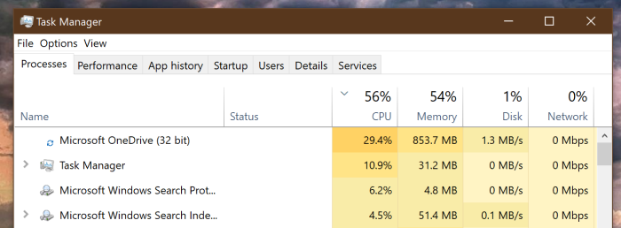 OneDrive chews up CPU a lot and slows me down.  How can I make it perform better? 72d56e33-c5ef-4503-b194-d3f7315009e7?upload=true.png