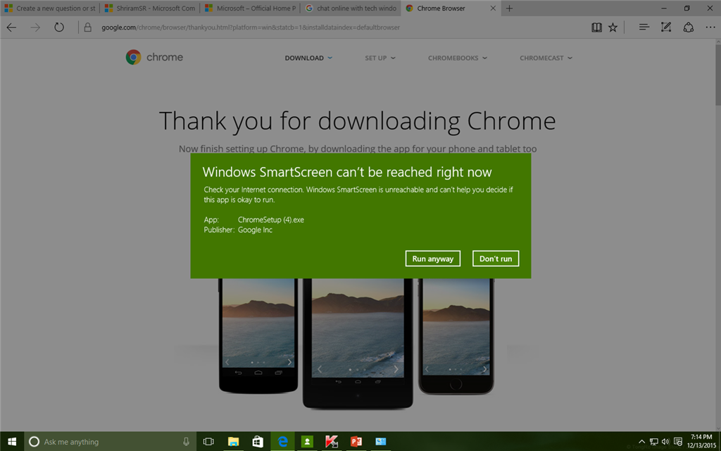 What does smart screen cannot be reached right now in windows 10 mean? 72de1e2d-1f69-4e7b-975d-fd8cdb4a8e3d.png