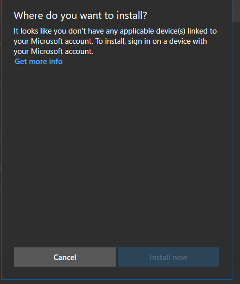 Windows store saying I have no applicable device linked to my account when I can see it on... 72f8de4a-cb42-4f8e-afd8-7ca1f43221d8?upload=true.png
