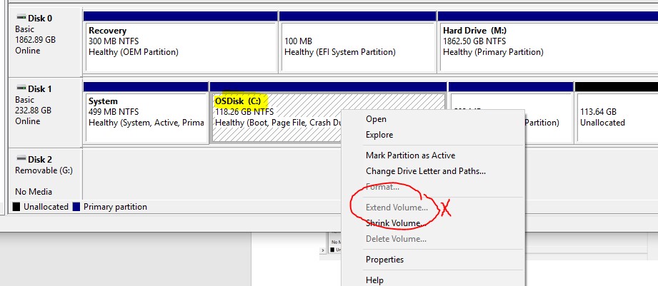 Extend volume is greyed out 72fc70dd-e3ae-49d4-bd26-bba09aafacd9?upload=true.jpg