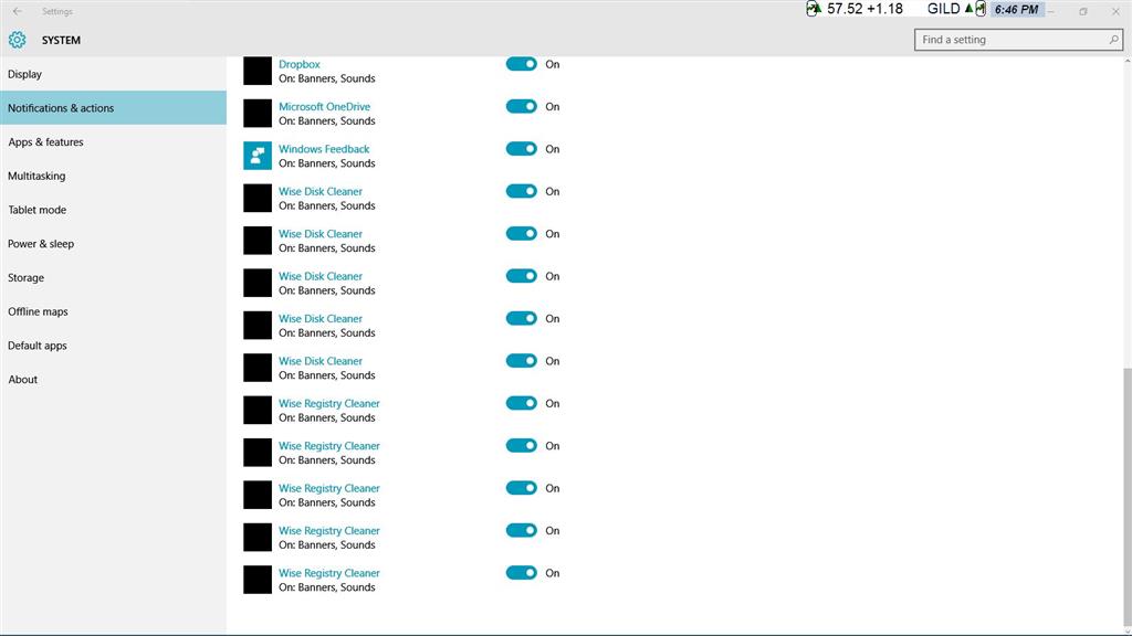 Notifications & Actions shows multiple of same app 734d0a53-1ca2-4d1f-9b47-e56c84de024f.jpg