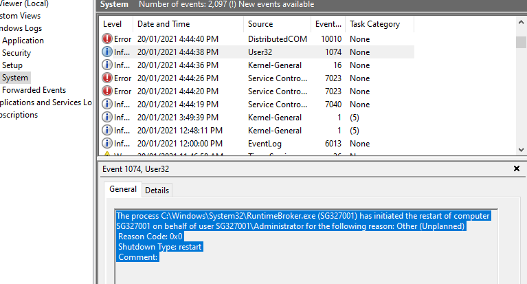 WIndows10 - BSOD - "press Enter to begin" logged in Windows normally see attached snapshot pic1 73aa88e1-96e8-4ddd-9156-3ade60b0e615?upload=true.png
